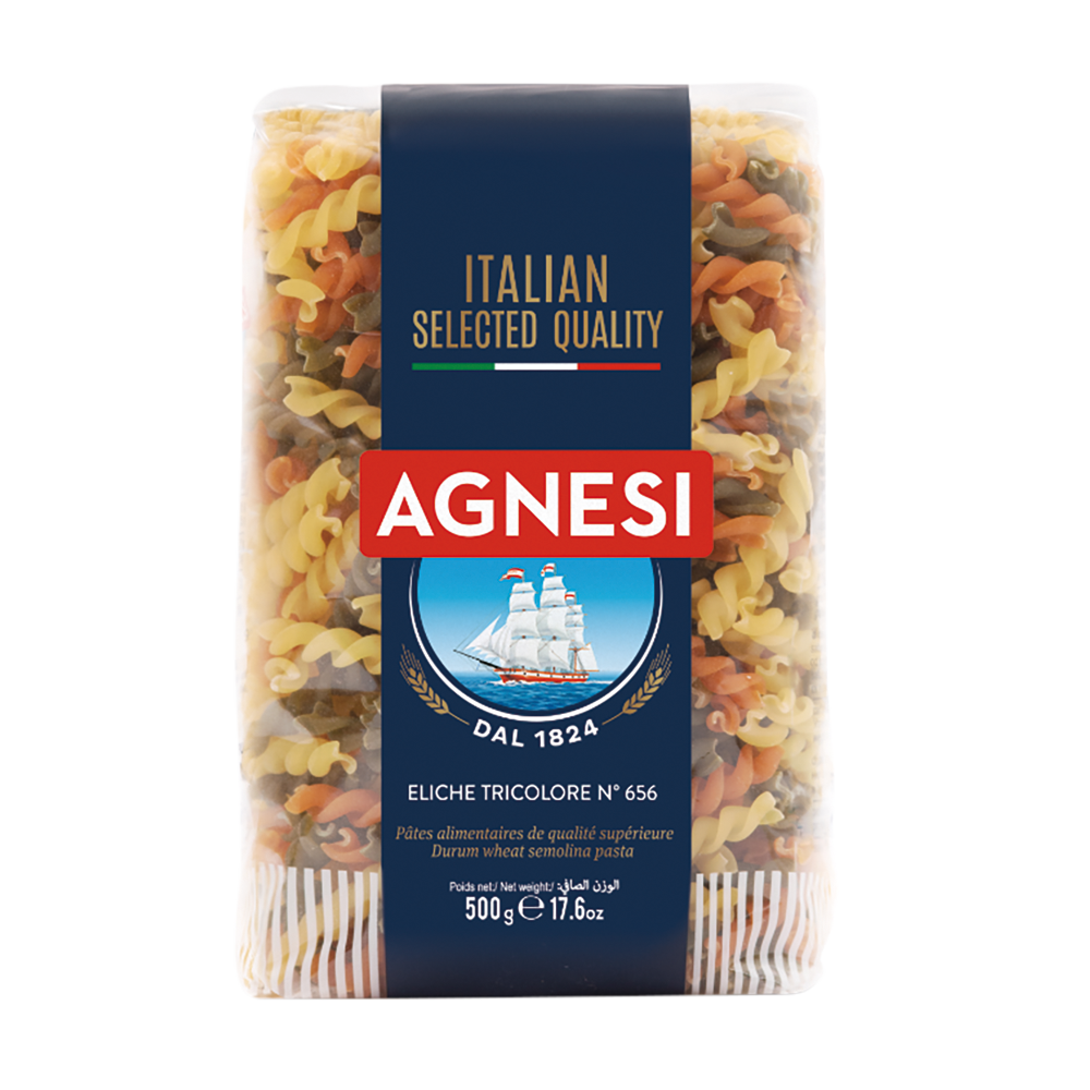 Agnesi 義大利彩色螺旋麵 500g, , large